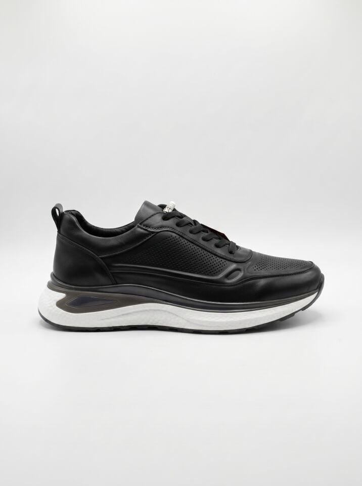 Siyah Dana Derisi Runner Sneaker – 2505 Model