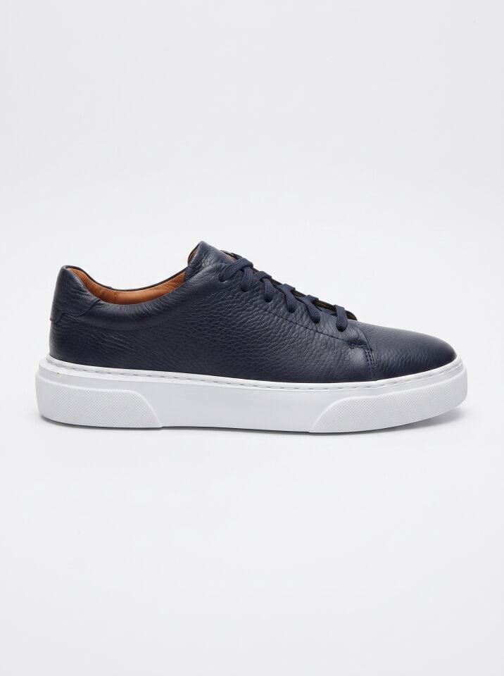 Lacivert Deri Sneaker – 606 Model