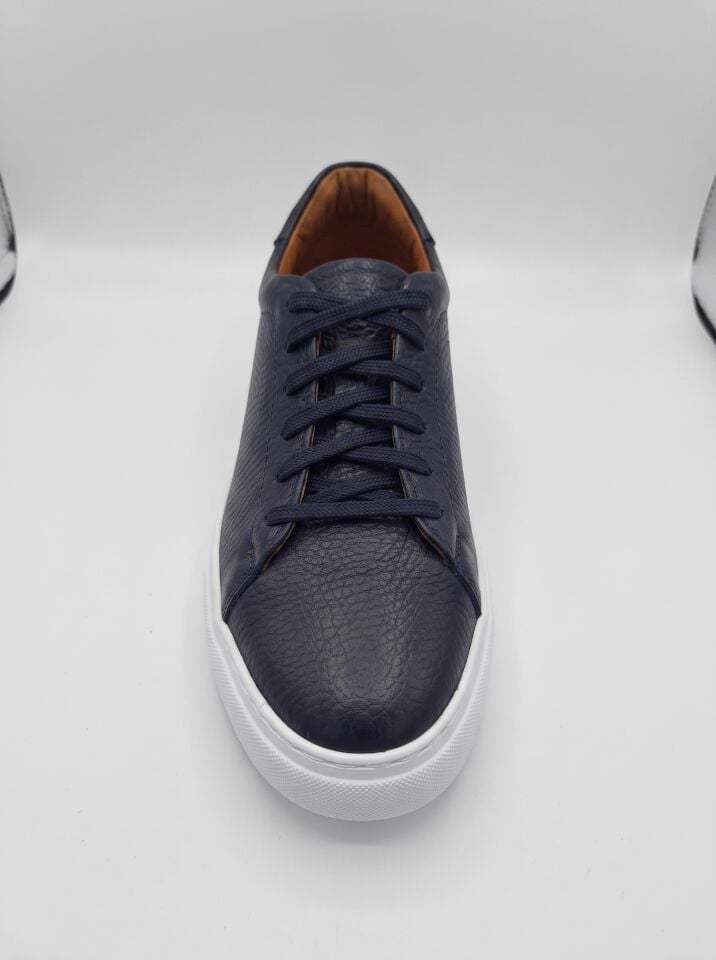 Lacivert Deri Sneaker – 606 Model