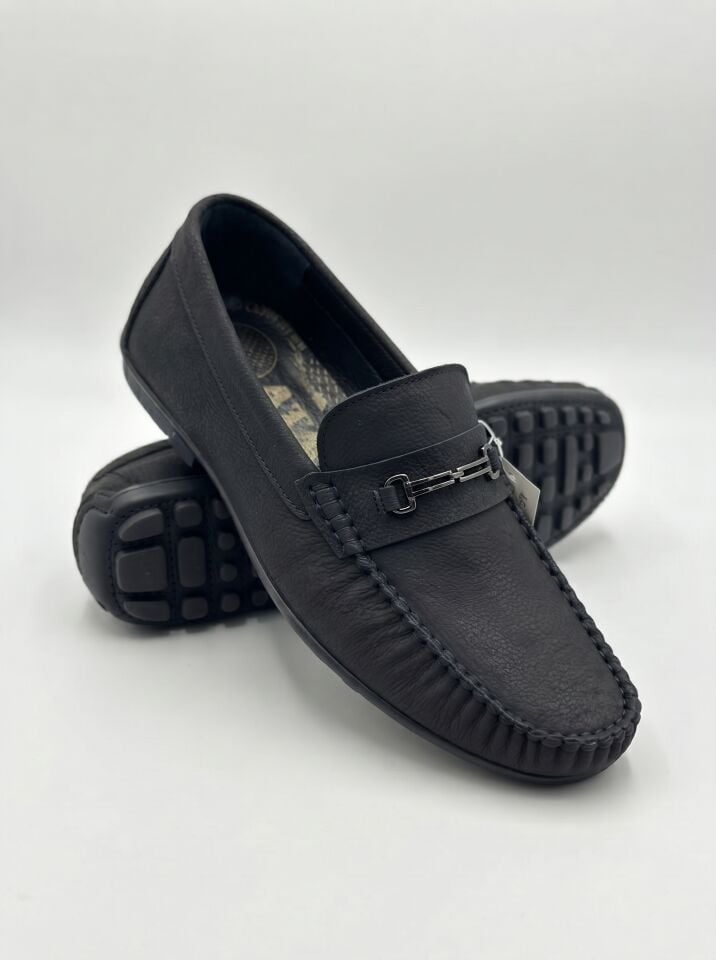 Siyah Rok Ayakkabı – Tokalı Loafer Model