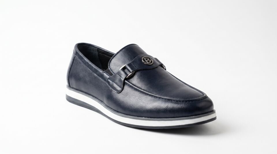 Lacivert Hakiki Deri Erkek Loafer – 200 Model