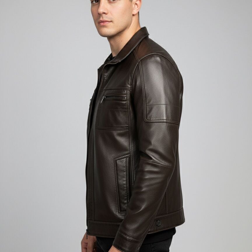 1225 Çay Erkek Deri Mont