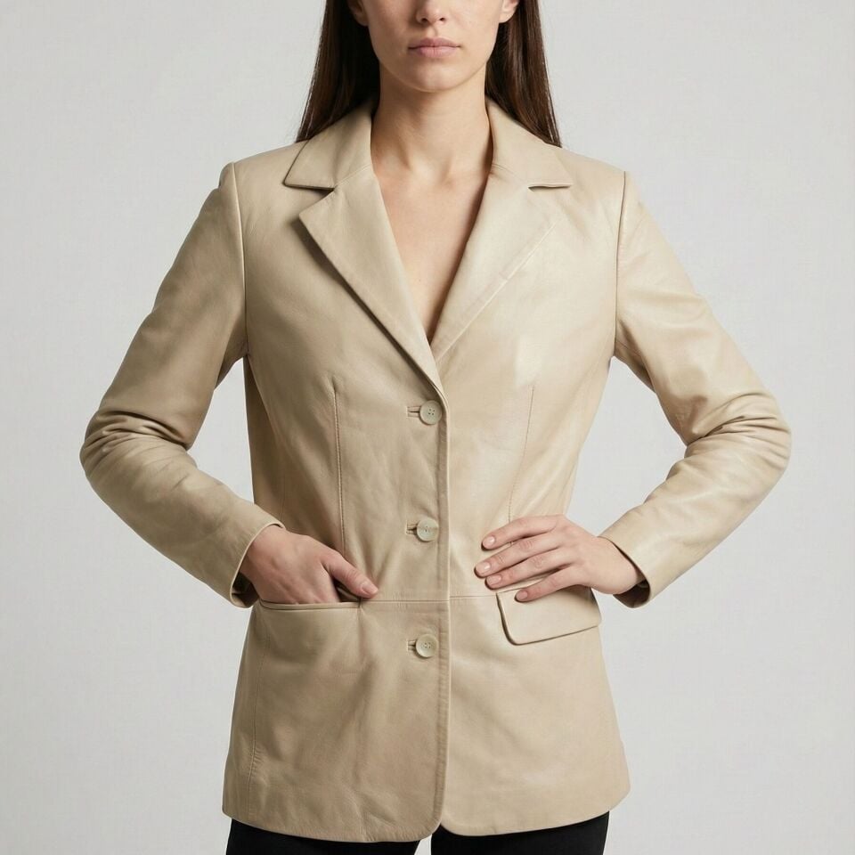 dalia-krem-bayan-deri-ceket-on-gorunum