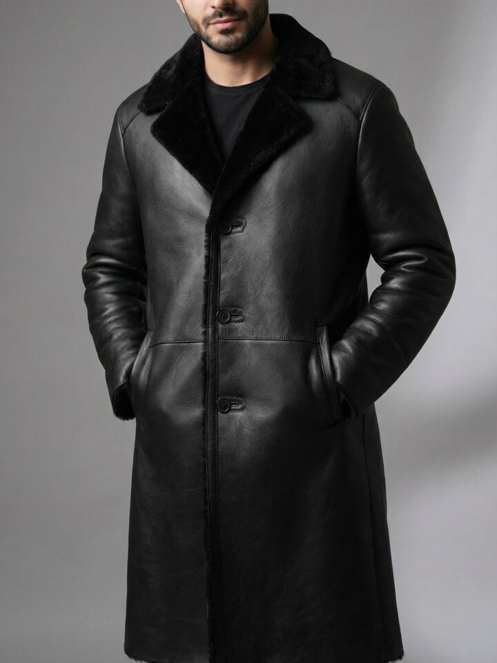 Snow Siyah Erkek Deri Napa Pardüse