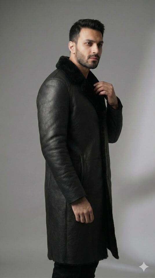 Snow Siyah Erkek Deri Napa Pardüse