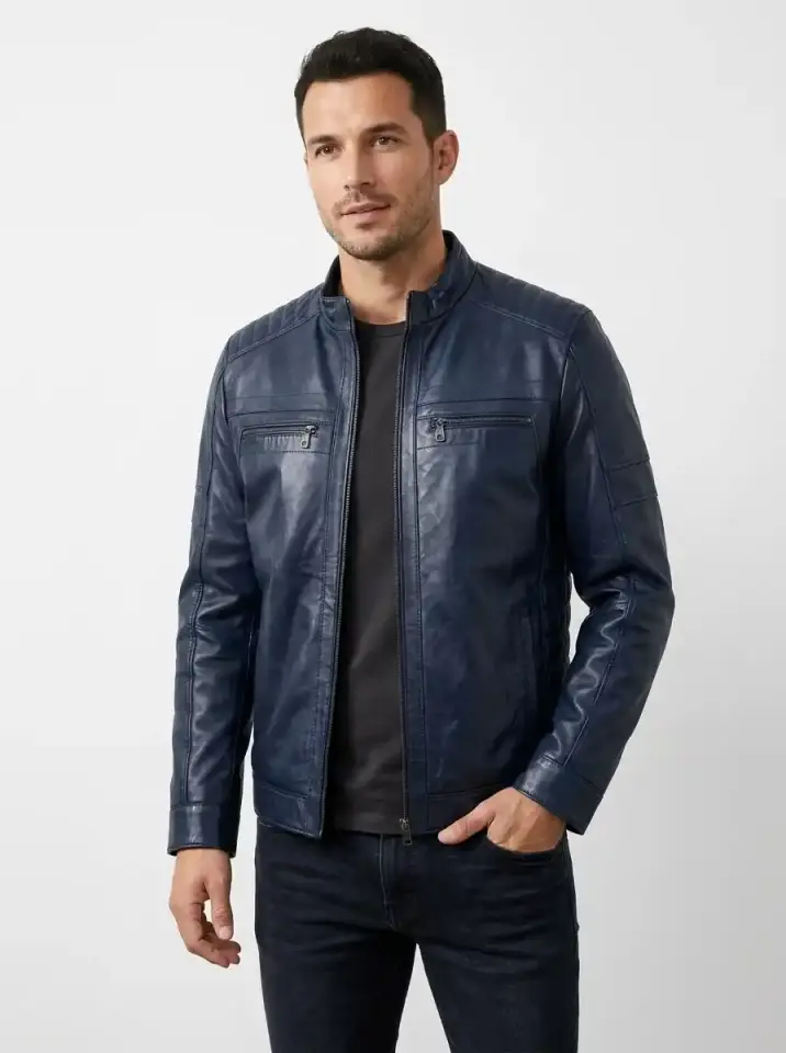 129 Erkek Deri Mont – Slim Fit Kuzu Derisi