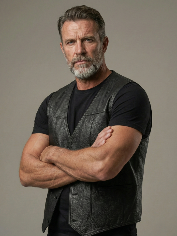 Ata Jumbo Siyah Erkek Deri Yelek