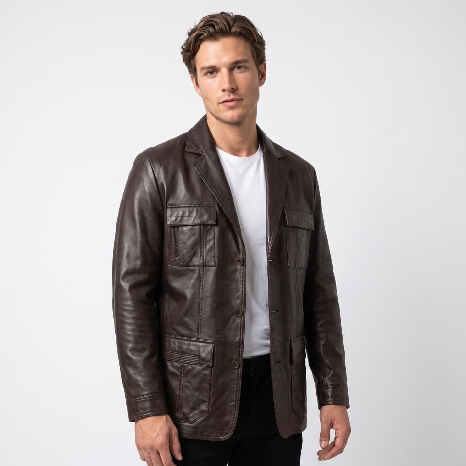 Ranger Deri Ceket Çay Erkek Blazer
