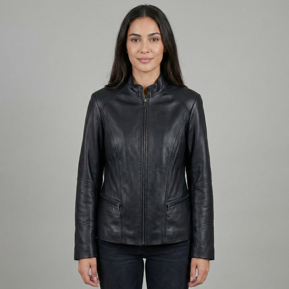 1901 Siyah Bayan Deri Mont