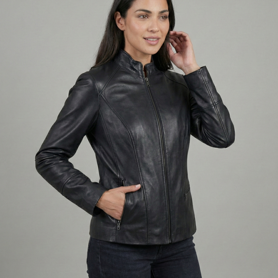 1901 Siyah Bayan Deri Mont