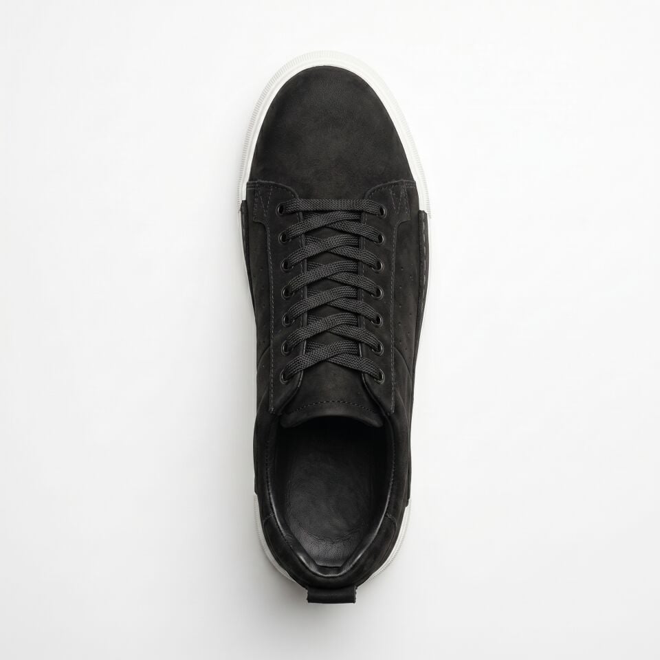 Siyah Nubuk Sneaker Erkek E-03