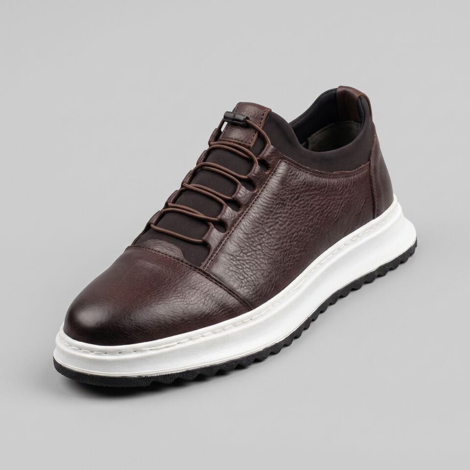 Kahve Deri Sneaker Erkek 268-1002