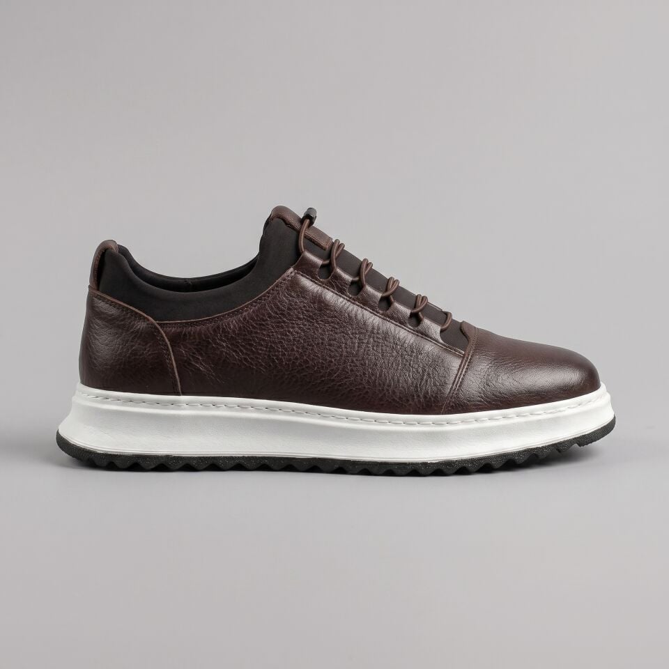 Kahve Deri Sneaker Erkek 268-1002