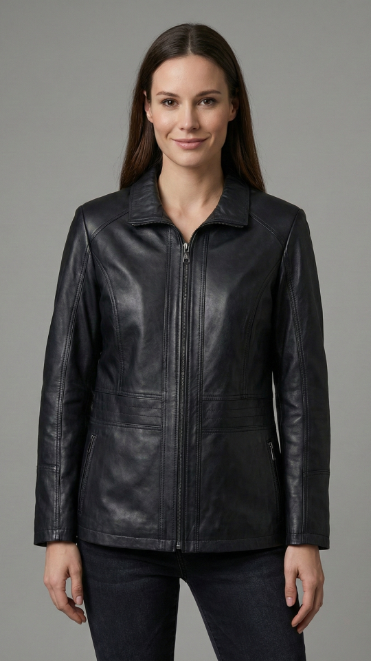 Lara Siyah Bayan Deri Mont