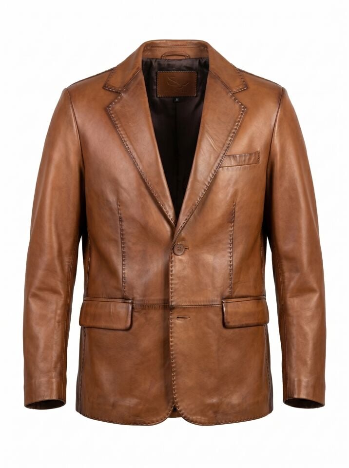 Vito Taba – Erkek Kuzu Derisi Deri Ceket Blazer