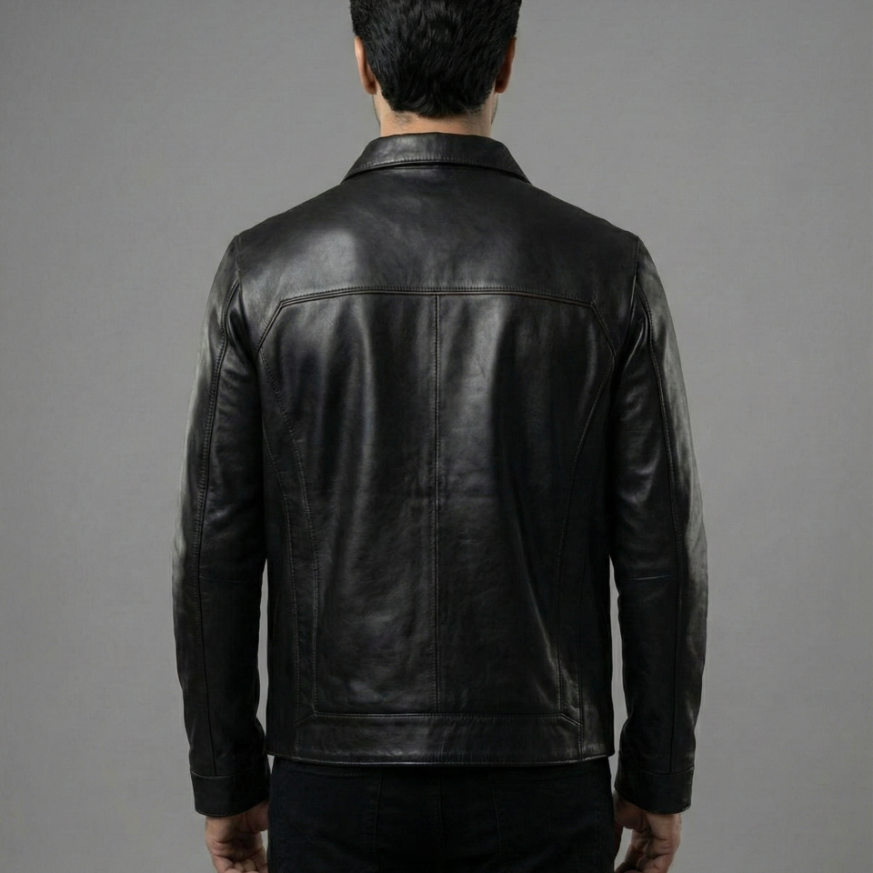 Silva Sade Siyah Erkek Deri Mont