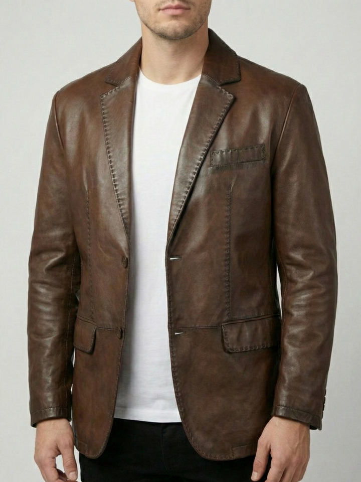 Vito Fındık Erkek Deri Ceket