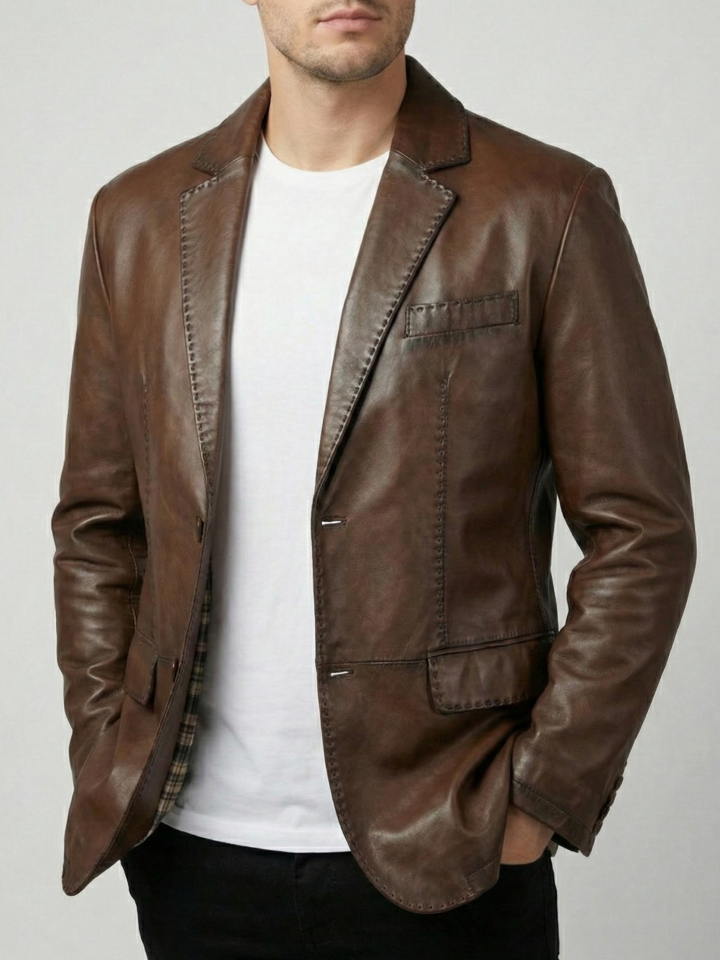 Vito Fındık Erkek Deri Ceket