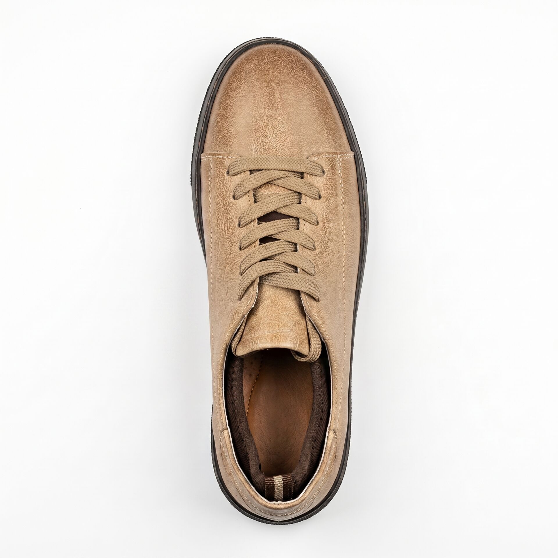 Bej Nubuk Deri Sneaker – S-1 Model