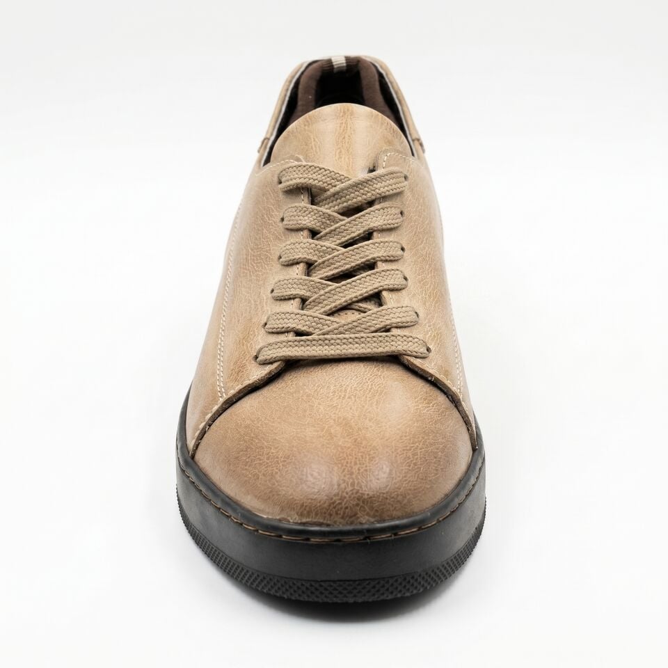 Bej Nubuk Deri Sneaker – S-1 Model